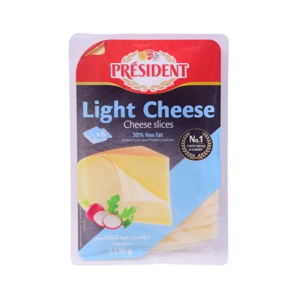 President Light Cheese Slices (پریذیڈنٹ لائٹ چیز سلائسز)-150 Gram