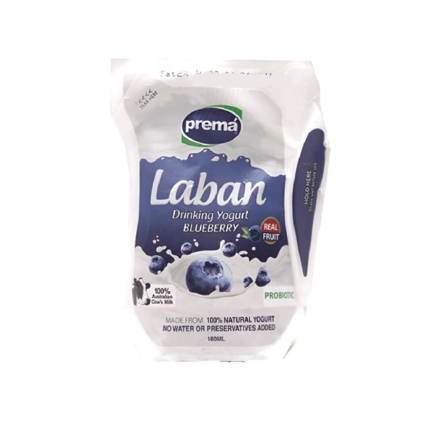 Prema Laban Drinking Yogurt Blueberry (پریما لبن ڈرنکنگ دہی بلیوبیری)-180 ML