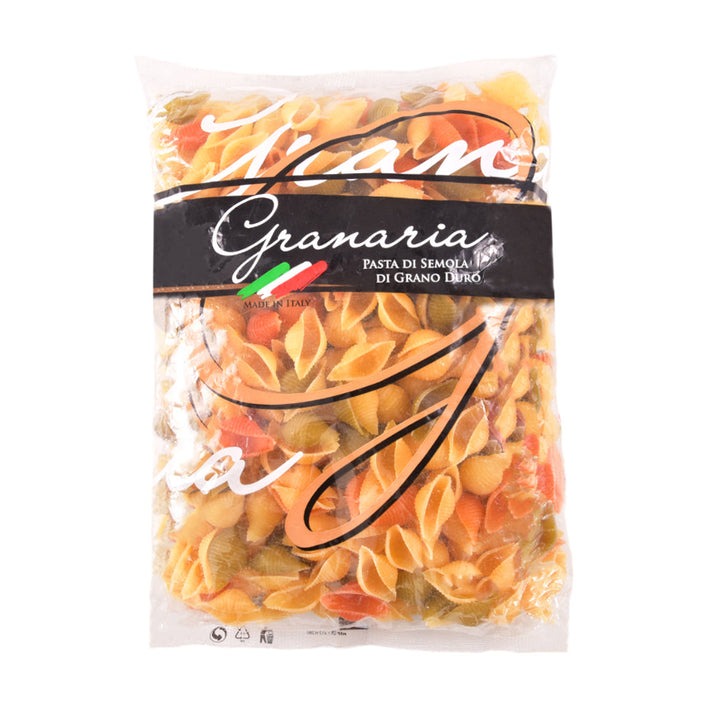 F 7 Granaria Conchiglie Tricolore Pasta (گراناریا کونچیلی تری کلورے پاسٹا)-500gram - Image 1
