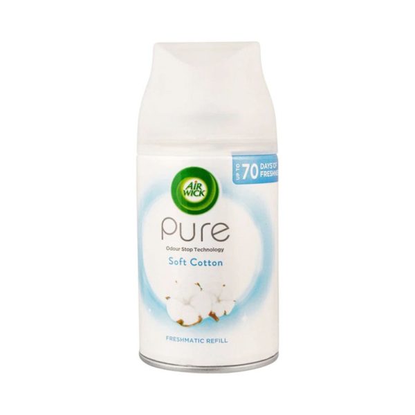 Air Wick Air Freshener Pure Soft Cotton (ایئر وِک ایئر فریشنر پیور سافٹ کاٹن)-250 ML
