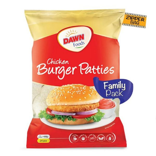 Dawn Chicken Burger Patties 24 pcs SPP (ڈان چکن برگر پیٹیز 24 عدد ایس پی پی)-1488 gm