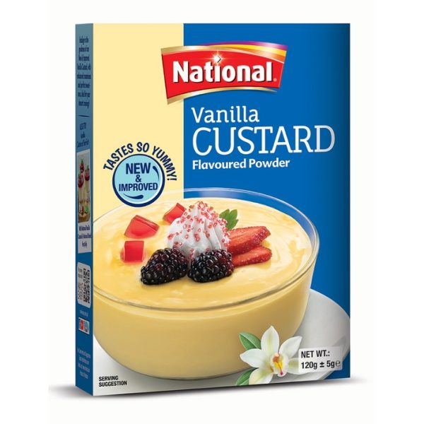 National Vanilla Custard Powder (نیشنل ونیلا کسٹرڈ پاؤڈر)-120 Gram