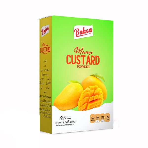Bakea Mango Custard Powder (بیکا آم کسٹرڈ پاؤڈر)-250 Gram