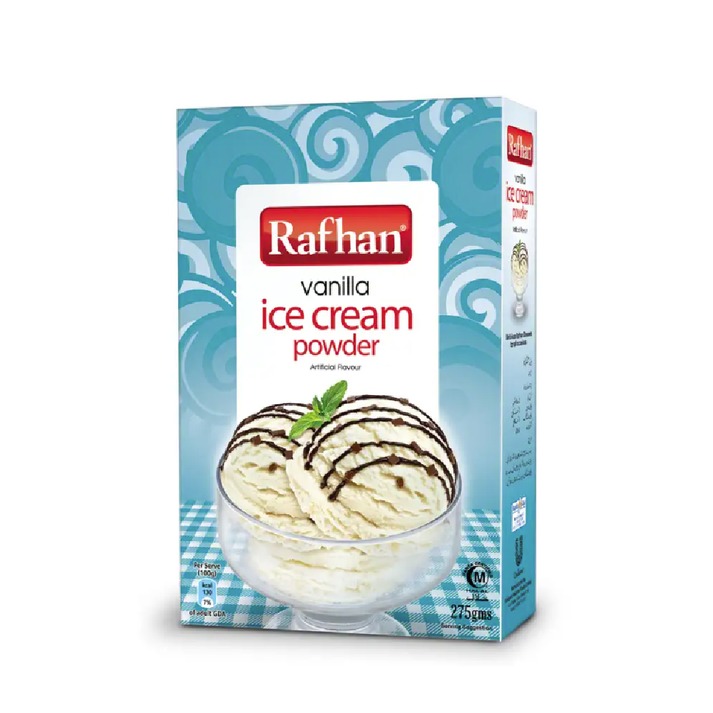 k 5 Rafhan Vanilla Custard Powder (رفحان ونیلا کسٹرڈ پاؤڈر)-275 Gram - Image 1