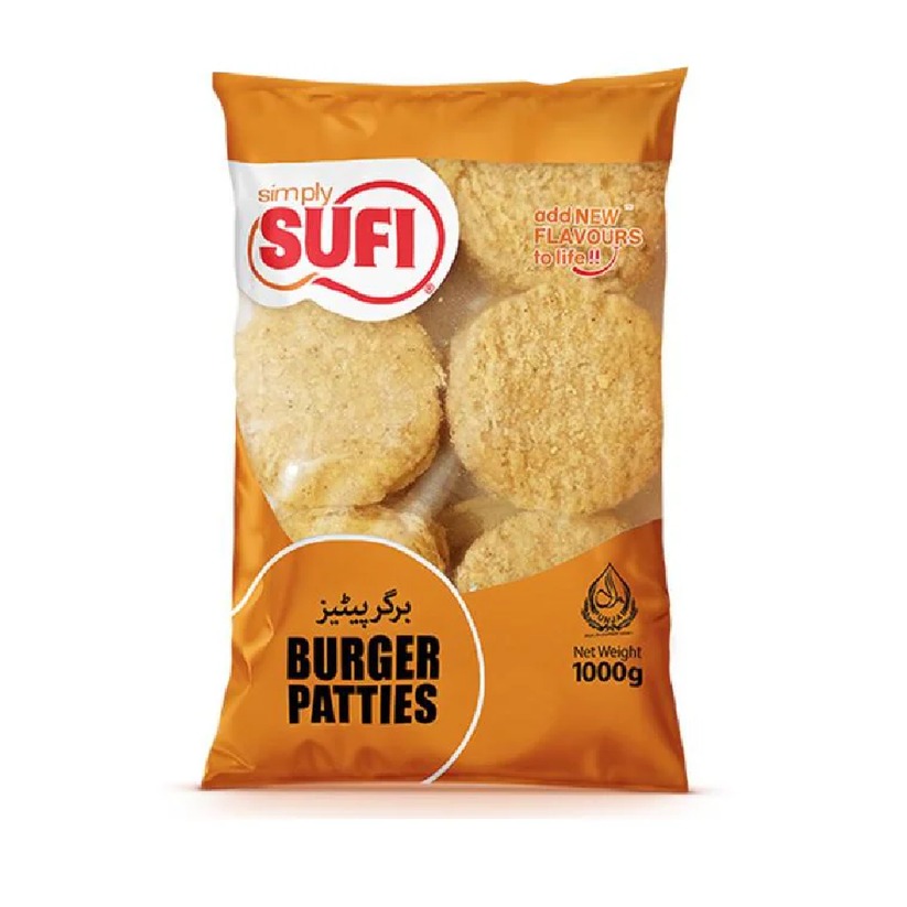 k 6 Sufi Burger Patties Poly Bag (صوفی برگر پیٹیز پولی بیگ)-1 kg - Image 1