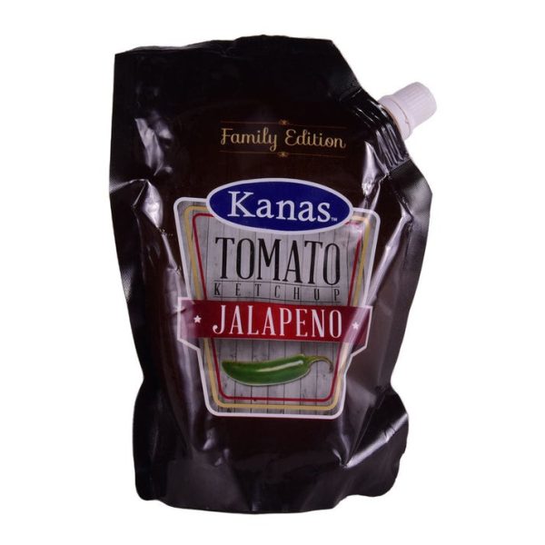 Kanas Tomato Ketchup Jalapeno Pouch (کاناس ٹماٹو کیچپ جلاپینو پاؤچ)-400gram