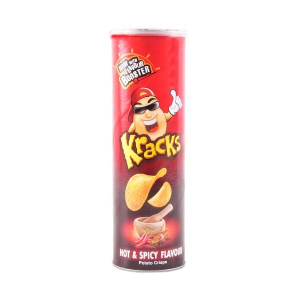 Kracks Hot & Spicy Chips (کریکس ہاٹ اینڈ اسپائسی چپس)-110 gm