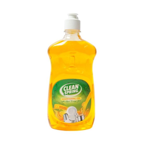 Clean Spring Dishwashing Liquid Orange (کلین اسپرنگ ڈِش واشنگ لیکوئڈ اورنج)-500ML