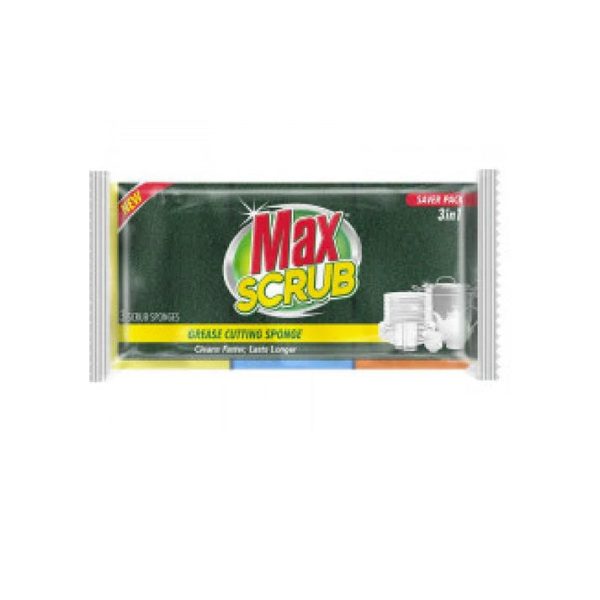 Max Greasing Cutting Multi Large 3 in 1 Sponge with Scrub (میکس گریسنگ کٹنگ ملٹی لارج 3 اِن 1 اسپنج وِد اسکرَب)